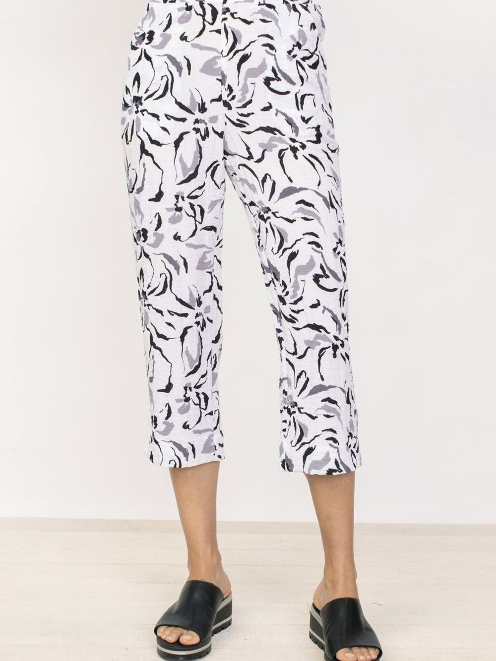 Habitat Clothes To Live In Capri Abstract Gauze Pants M